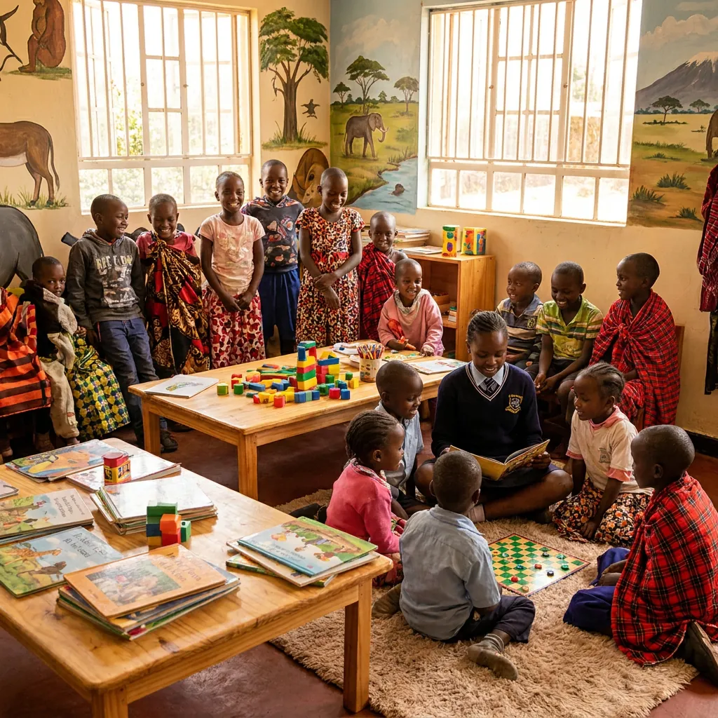Happy children smiling in Kajiado, Kenya